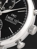 Buy Shop IWC Portofino Chronograph Black Dial Black Leather Strap Watch for Men - IW391008 USA Online