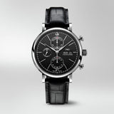 Buy Shop IWC Portofino Chronograph Black Dial Black Leather Strap Watch for Men - IW391008 USA Online