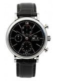 Buy Shop IWC Portofino Chronograph Black Dial Black Leather Strap Watch for Men - IW391008 USA Online