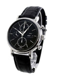 Buy Shop IWC Portofino Chronograph Black Dial Black Leather Strap Watch for Men - IW391008 USA Online