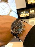 Buy Shop IWC Portofino Chronograph Black Dial Black Leather Strap Watch for Men - IW391029 USA Online