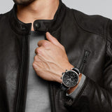 Buy Shop IWC Portofino Chronograph Black Dial Black Leather Strap Watch for Men - IW391029 USA Online