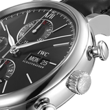 Buy Shop IWC Portofino Chronograph Black Dial Black Leather Strap Watch for Men - IW391029 USA Online