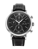 Buy Shop IWC Portofino Chronograph Black Dial Black Leather Strap Watch for Men - IW391029 USA Online