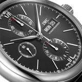 Buy Shop IWC Portofino Chronograph Black Dial Black Leather Strap Watch for Men - IW391029 USA Online