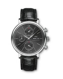 Buy Shop IWC Portofino Chronograph Black Dial Black Leather Strap Watch for Men - IW391029 USA Online