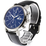 Buy Shop IWC Portofino Chronograph Blue Dial Black Leather Strap Watch for Men - IW391023 USA Online