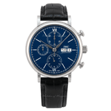 Buy Shop IWC Portofino Chronograph Blue Dial Black Leather Strap Watch for Men - IW391023 USA Online
