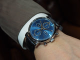 Buy Shop IWC Portofino Chronograph Blue Dial Black Leather Strap Watch for Men - IW391036 USA Online
