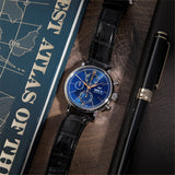Buy Shop IWC Portofino Chronograph Blue Dial Black Leather Strap Watch for Men - IW391036 USA Online