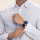 Buy Shop IWC Portofino Chronograph Blue Dial Black Leather Strap Watch for Men - IW391036 USA Online
