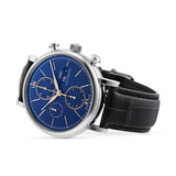 Buy Shop IWC Portofino Chronograph Blue Dial Black Leather Strap Watch for Men - IW391036 USA Online