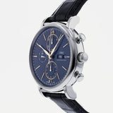 Buy Shop IWC Portofino Chronograph Blue Dial Black Leather Strap Watch for Men - IW391036 USA Online