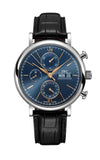 Buy Shop IWC Portofino Chronograph Blue Dial Black Leather Strap Watch for Men - IW391036 USA Online