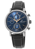 Buy Shop IWC Portofino Chronograph Blue Dial Black Leather Strap Watch for Men - IW391036 USA Online