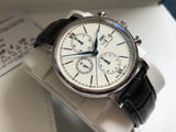 Buy Shop IWC Portofino Chronograph White Dial Black Leather Strap Watch for Men - IW391024 USA Online