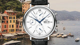 Buy Shop IWC Portofino Chronograph White Dial Black Leather Strap Watch for Men - IW391024 USA Online
