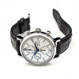 Buy Shop IWC Portofino Chronograph White Dial Black Leather Strap Watch for Men - IW391024 USA Online