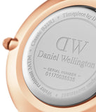 Buy Shop Daniel Wellington Petite Sheffield White Dial Black Leather Strap Watch For Women - DW00100174 USA Online