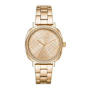 Buy Shop Michael Kors Nia Quartz Gold Dial Gold Steel Strap Watch For Women - MK3989 USA Online