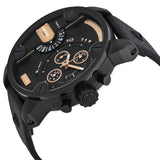 Buy Shop Diesel Little Daddy Chronograph Black Dial Black Leather Strap Watch For Men - DZ7291 USA Online