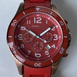 Buy Shop Marc Jacobs Rock Chronograph Red Dial Red Silicone Strap Watch for Women - MBM2577 USA Online