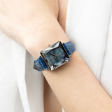 Buy Shop Swarovski Uptown Crystal Blue Dial Blue Leather Strap Watch for Women - 5547713 USA Online