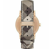 Buy Shop Burberry The City Rose Gold Dial Brown Leather Strap Watch for Women - BU9040 USA Online