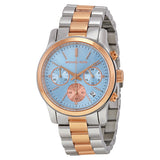 Buy Shop Michael Kors Runway Chronograph Blue Dial Two Tone Steel Strap Watch For Women - MK6166 USA Online