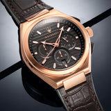 Buy Shop Maserati Triconic Chronograph Grey Dial Brown Leather Strap Watch For Men - R8871639003 USA Online