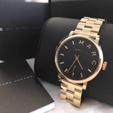 Buy Shop Marc Jacobs Baker Black Dial Gold Steel Strap Watch for Women - MBM3355 USA Online