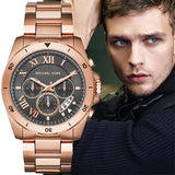 Buy Shop Michael Kors Brecken Chronograph Analog Black Dial Rose Gold Steel Strap Watch For Women - MK8563 USA Online