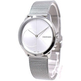 Buy Shop Calvin Klein Minimal Silver Dial Silver Mesh Bracelet Watch for Women - K3M2212Z USA Online
