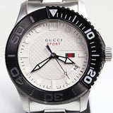 Buy Shop Gucci G Timeless Sport White Dial Silver Steel Strap Watch For Men - YA126250 USA Online