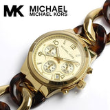 Buy Shop Michael Kors Runway Gold Dial Two Tone Steel Strap Watch for Women - MK4222 USA Online