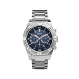Buy Shop Guess Jolt Chronograph Blue Dial Silver Steel Strap Watch for Men - W0377G2 USA Online
