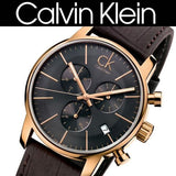 Buy Shop Calvin Klein City Chronograph Grey Dial Brown Leather Strap Watch for Men - K2G276G3 USA Online