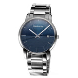 Calvin Klein City Blue Dial Silver Steel Strap Watch for Men - K2G2G14Q