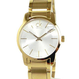 Buy Shop Calvin Klein City White Dial Gold Steel Strap Watch for Women - K2G23546 USA Online
