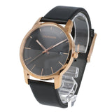 Buy Shop Calvin Klein City Quartz Black Dial Black Leather Strap Watch for Men - K2G2G6CZ USA Online