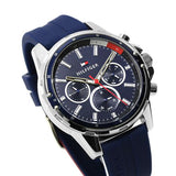 Buy Shop Tommy Hilfiger Mason Blue Dial Blue Rubber Strap Watch for Men - 1791791 USA Online