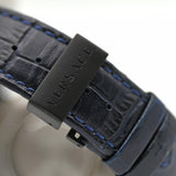 Buy Shop Versace V Race Chronograph Quartz Blue Dial Blue Leather Strap Watch For Men - VEBV00419 USA Online