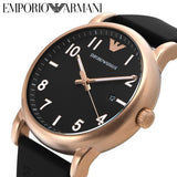 Buy Shop Emporio Armani Luigi Quartz Black Dial Black Rubber Strap Watch For Men - AR11097 USA Online