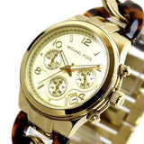 Buy Shop Michael Kors Runway Gold Dial Two Tone Steel Strap Watch for Women - MK4222 USA Online