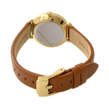 Buy Shop Michael Kors Portia Quartz White Dial Brown Leather Strap Watch For Women - MK2734 USA Online