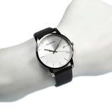 Buy Shop Calvin Klein City White Dial Black Leather Strap Watch for Men - K2G2G1CD USA Online