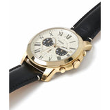 Buy Shop Fossil Grant Chronograph White Dial Black Leather Strap Watch for Men - FS5272 USA Online