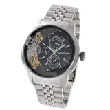 Fossil Townsman Multifunction Black Dial Silver Steel Strap Watch for Men - ME1135