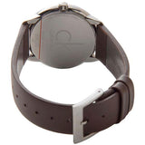 Buy Shop Calvin Klein Minimal Silver Dial Brown Leather Strap Watch for Men - K3M221G6 USA Online
