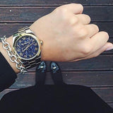 Buy Shop Michael Kors Channing Blue Dial Two Tone Steel Strap Watch For Women - MK5893 USA Online